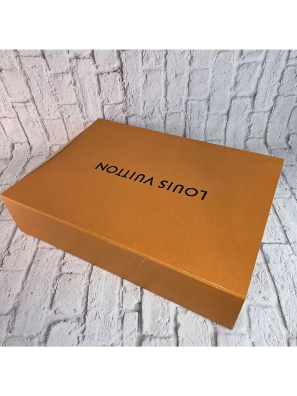 Louis Vuitton Boots Empty Box Large 23 x 16 x5 Orange W/ Lid For Storage Display